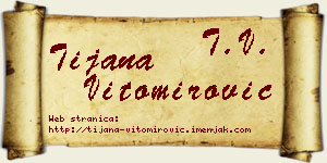 Tijana Vitomirović vizit kartica